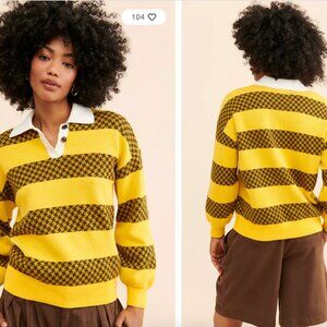XS Obey Houndstooth Stripe Sweater